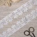 One Side Border Scallop Edge Shuttle Lace