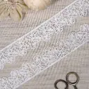 Leaf & Flower Pattern Side Border Shuttle Lace