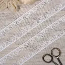 One Side Border Shuttle Lace with Floral Edge