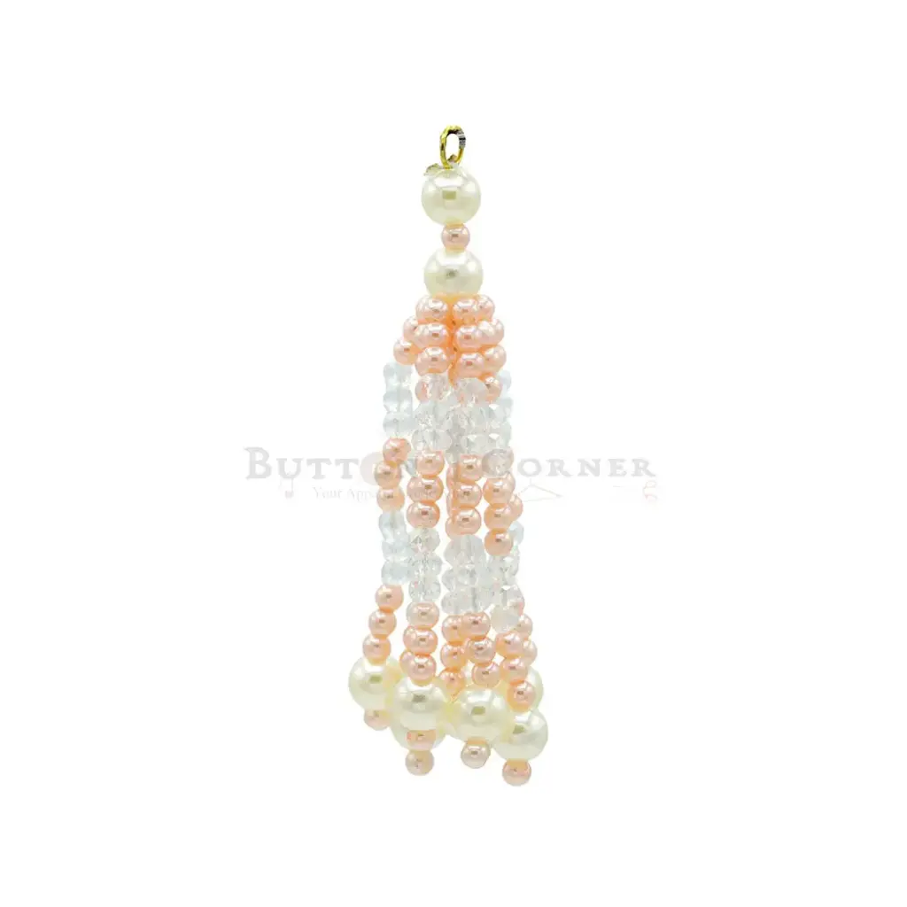 Elegant Style Pearl and Crystal Beaded Tassel