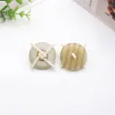 Smooth Textured Round Base Leather Knot Button