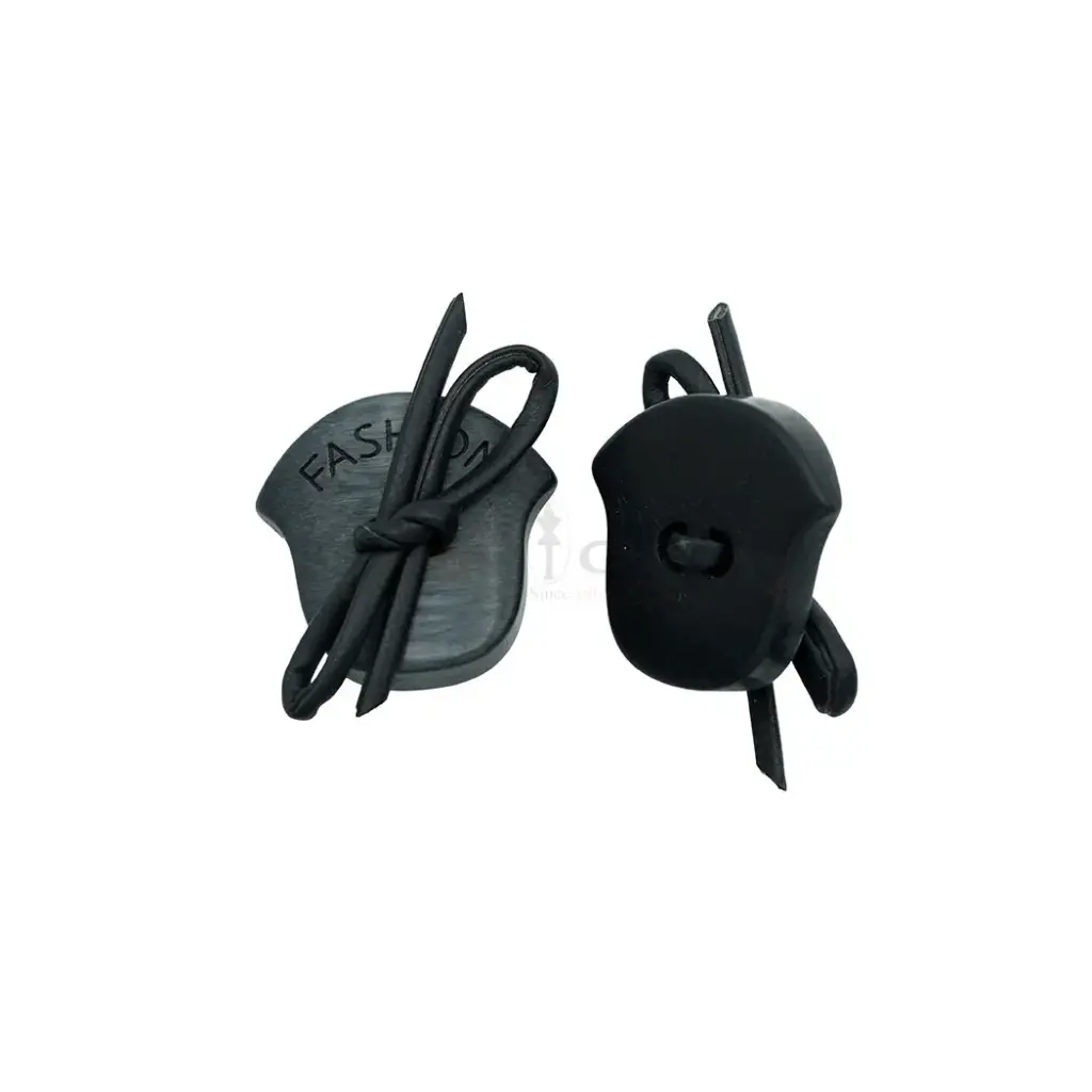 Fashion Embossed Shield Design Button with Leather Knot