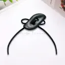 Pointed Oval Silhouette Design Oversized Button with Leather Knot