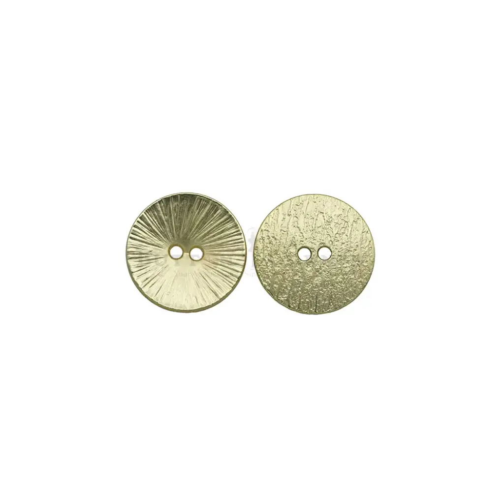 Textured Finish Sunburst Pattern 2-Hole Metal Suiting Button