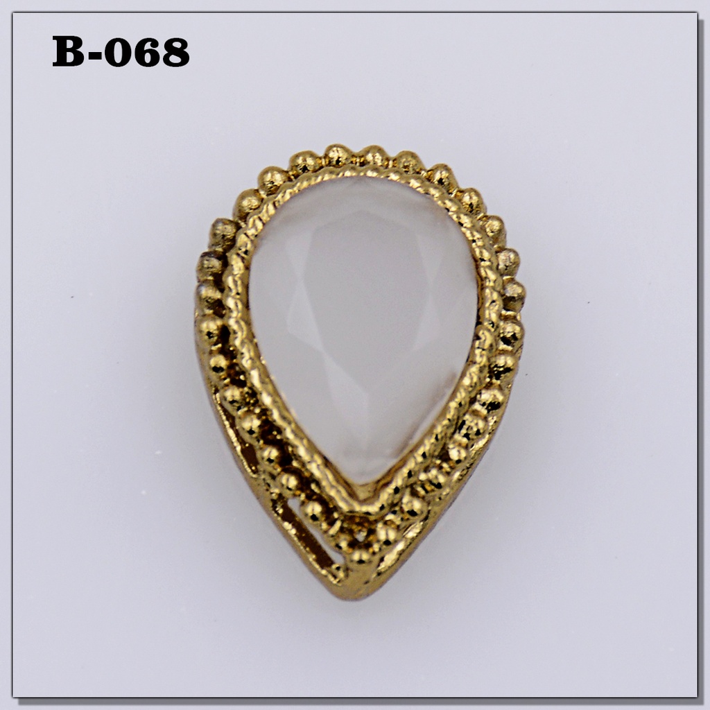 Fancy Drop Shape Kundan Button