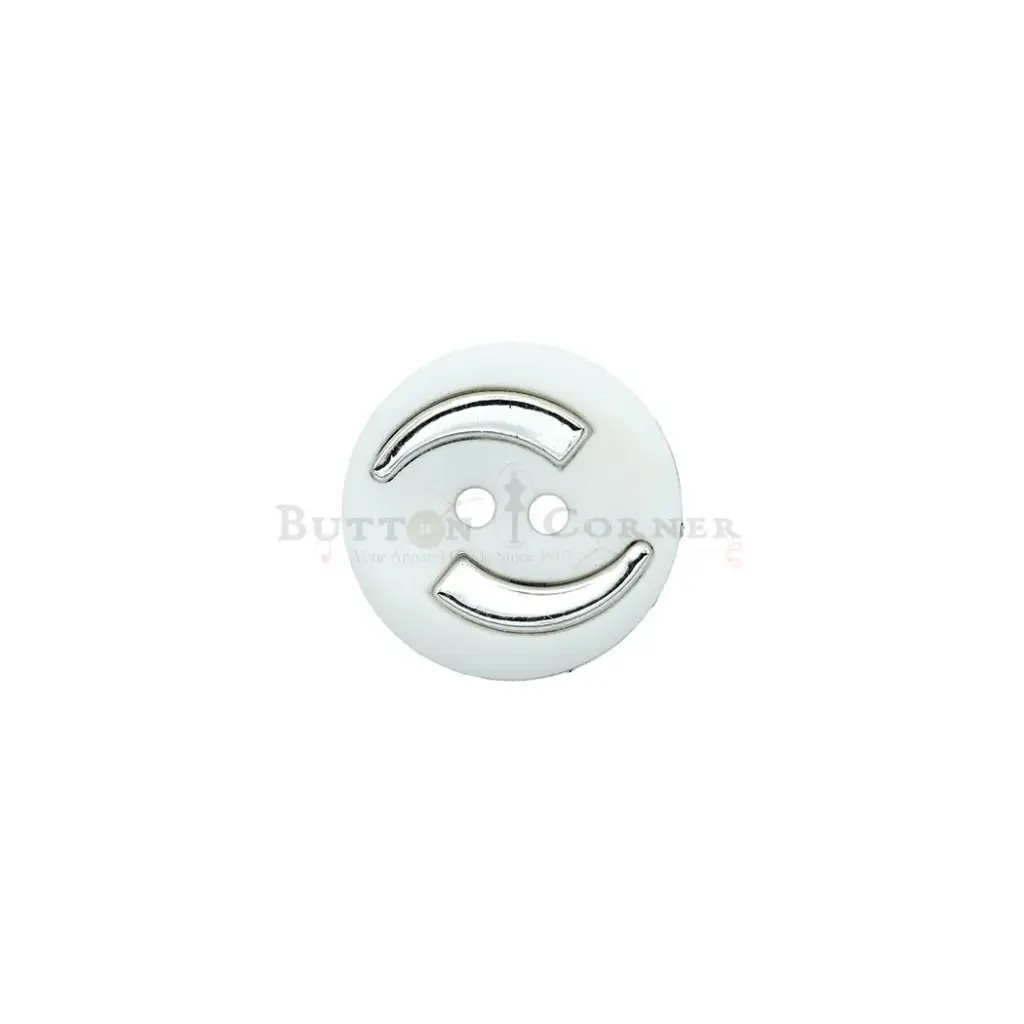 Two-Part Suiting Button Embellished with Silver Accent 