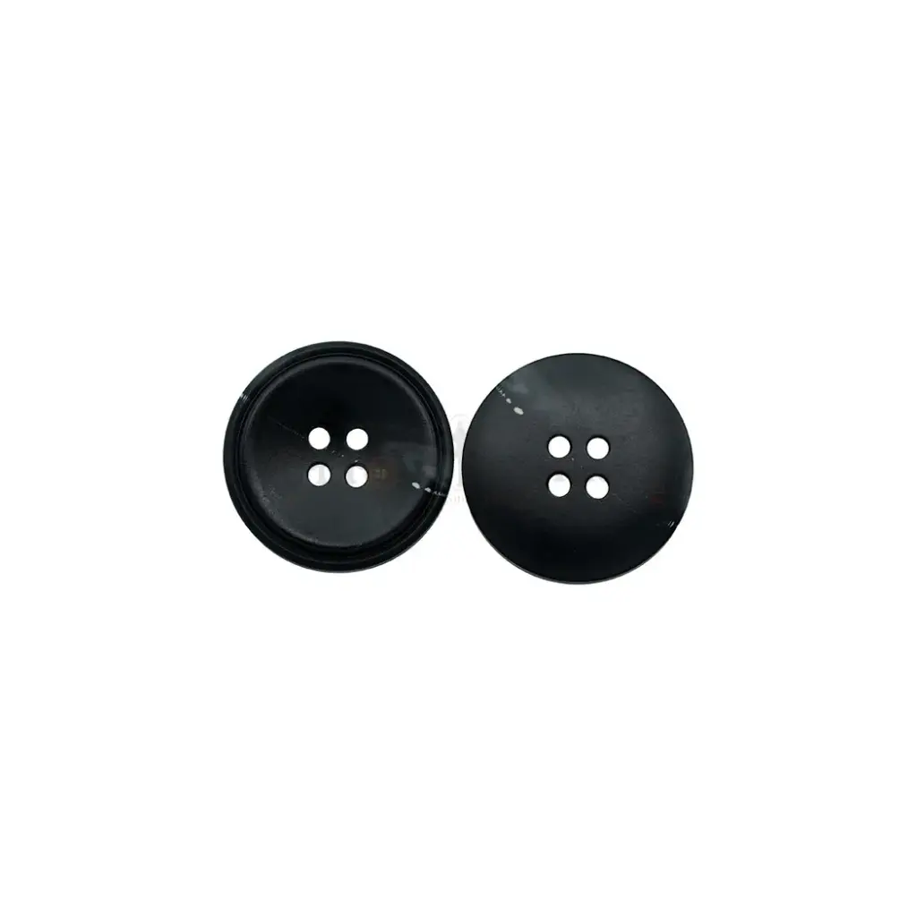 Marble Textured Raised Border Round Shape 4-Hole Suiting Button