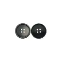 Gunshot Black Plated Raised Brass Rim with Fade Textured Surface 4-Hole Suiting Button