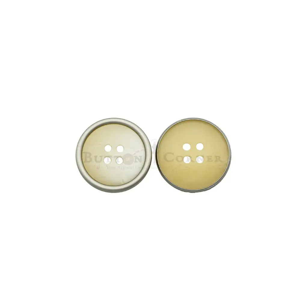 Baiyayu Plated Raised Brass Rim with Fade Textured Surface 4-Hole Suiting Button