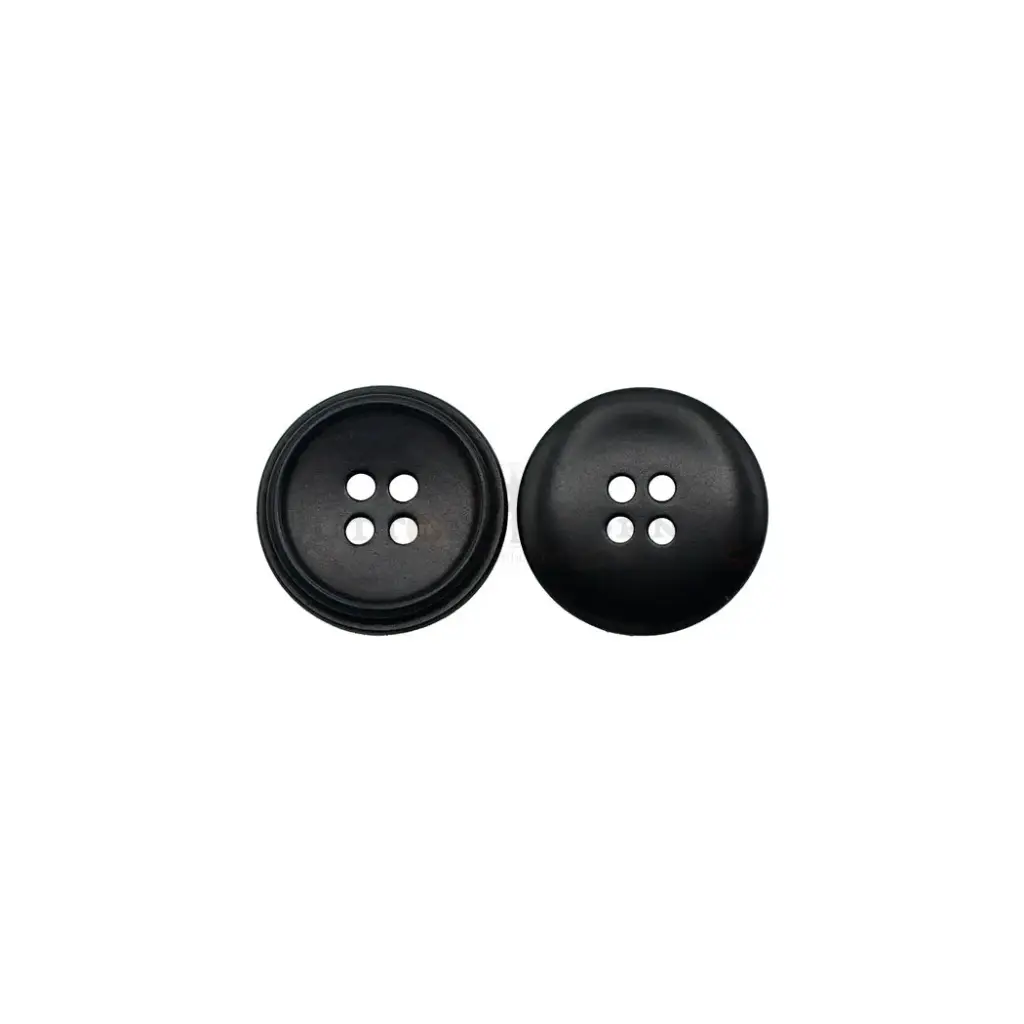 Smooth Beveled Edges Classic Recessed Centre 4-Hole Corozo Nut Suiting Button