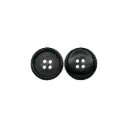 Raised Rim Border with Concave Textured Centre 4-Hole Corozo Nut Suiting Button