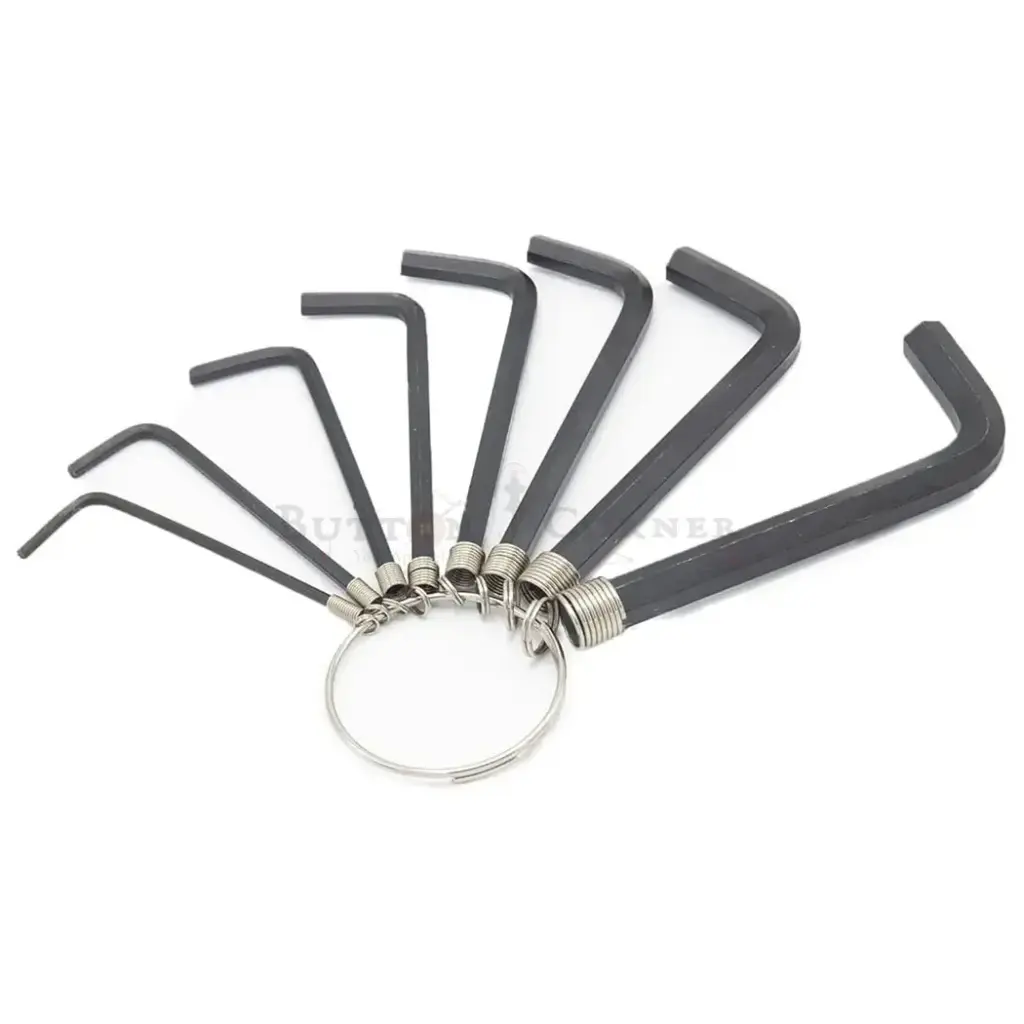 Extra Long 8-Piece Portable L-shaped Allen Wrench Hex Key Set 1.5mm to 6mm