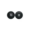 Fashion Embossed Concave Centre with Raised Border 4-Hole Rod Suiting Button
