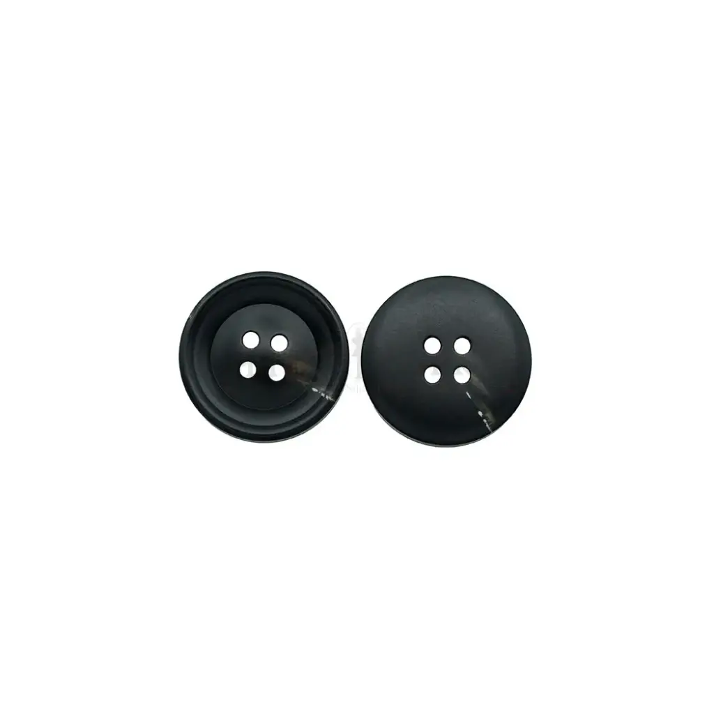 Concave Recessed Centre Raised Border 4-Hole Suiting Button
