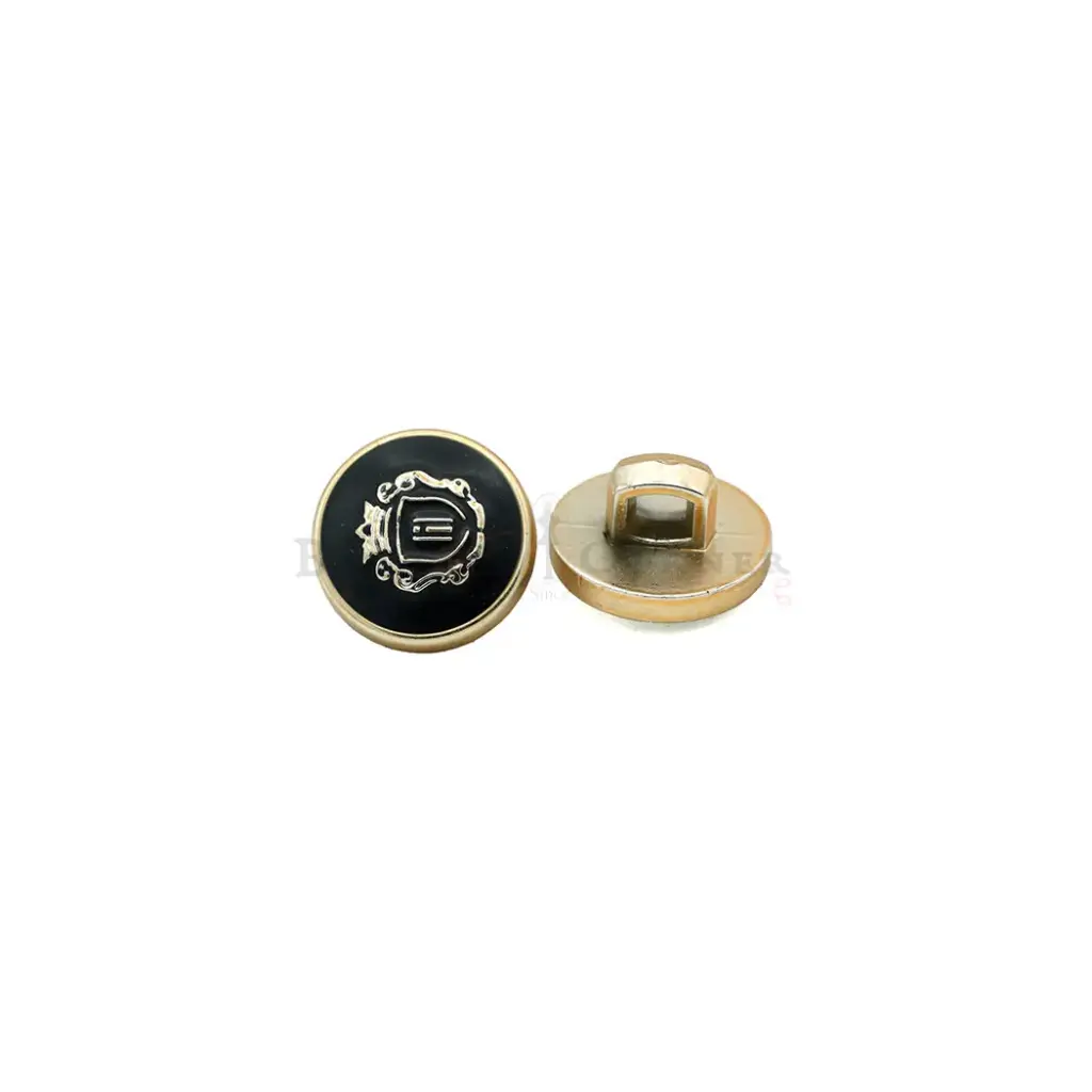 Vintage Heraldic Crown Shield Shank Button For Shirts