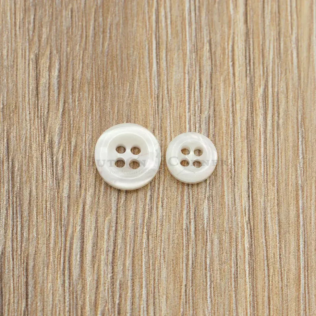 Swirl Design Concave Centre 4-Hole Shirt Button 
