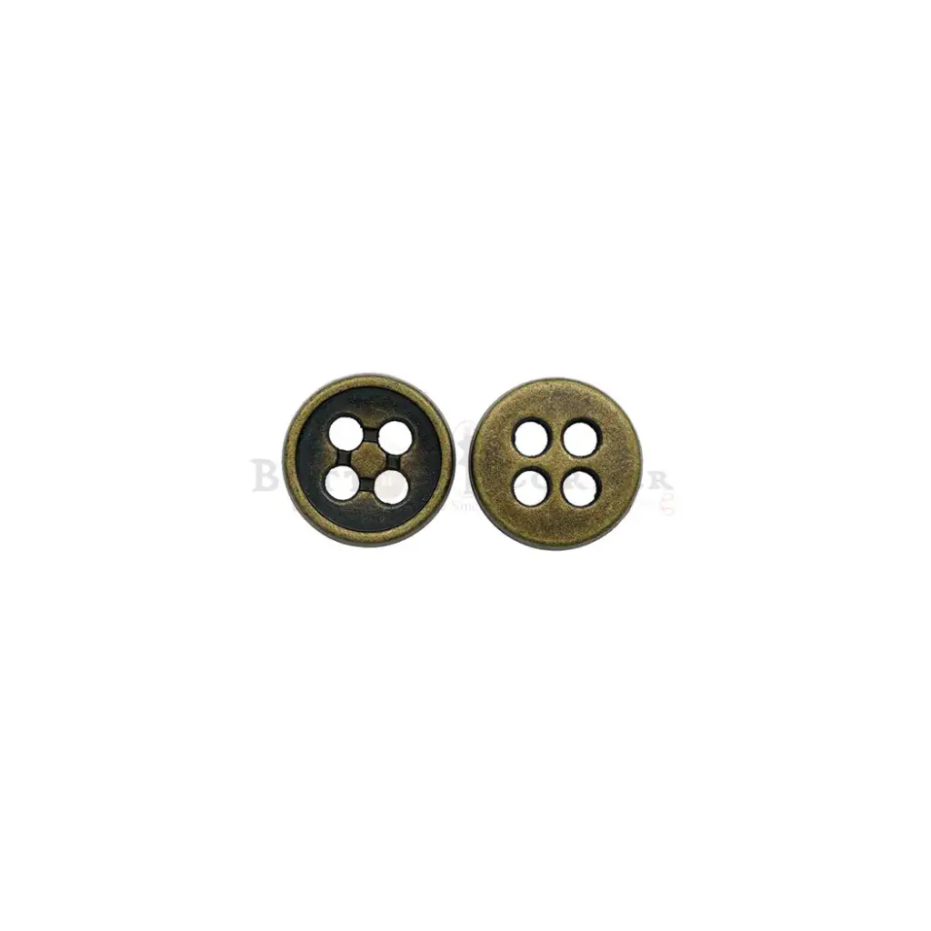 Thick Border Solid Shape 4-Hole Shirt Button