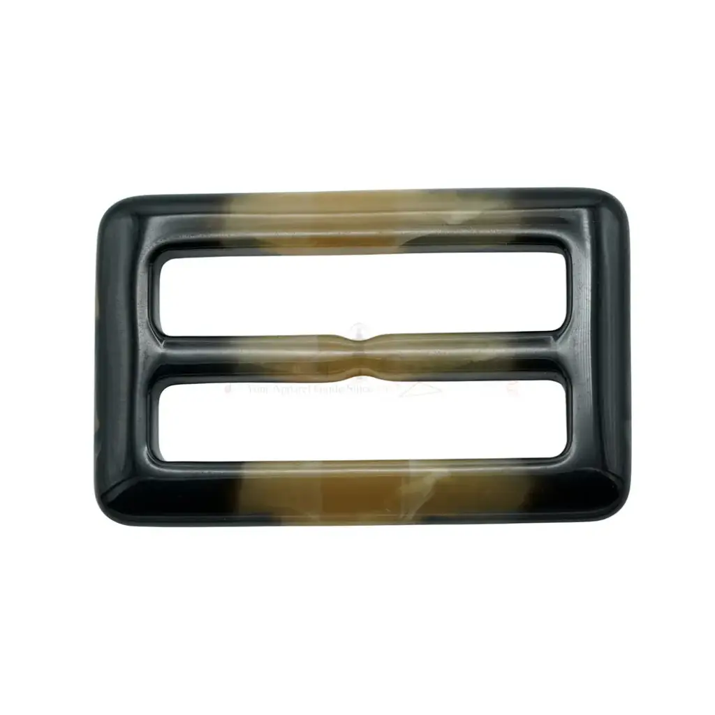 Marble Textured Dual Bar Fixed Slot Buckle