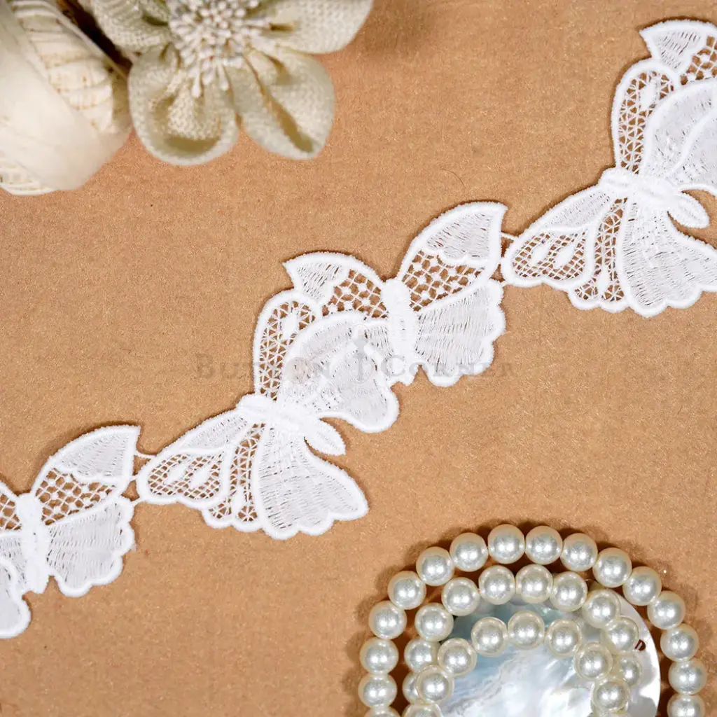 Decorative Butterfly Design Shuttle Lace