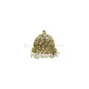 Pearl Dangles & Decorative Rhinestones Fancy Meenakaar Hanging Button