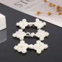 Decorative Floral Pearl Design Hand-Crafted Button