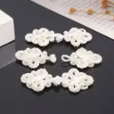 Knot Design Pearl Embellishment Hand-Crafted Toggle Button
