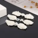 Frog Fastener with Chinese Knot & Pearl Accent Closure Button
