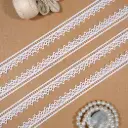 One Side Border Shuttle Lace with Scallop Border