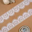 Floral Scallop Edge Side Border Shuttle Lace