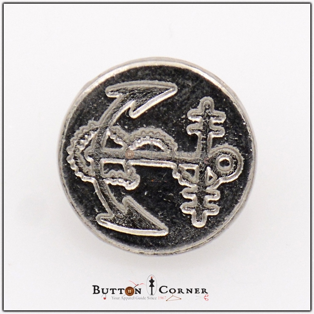Anchor Metal Shirt Button