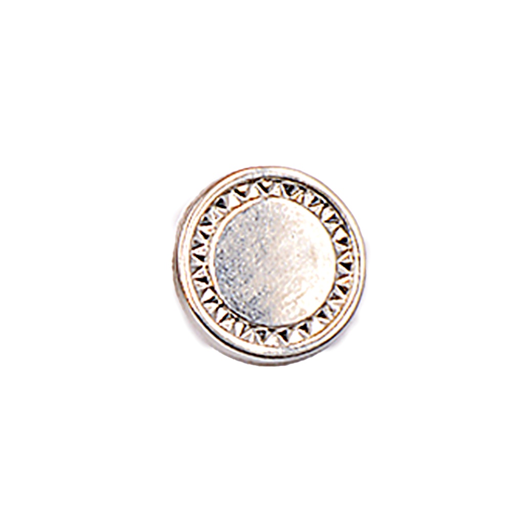 Metal Button With Round Bezel Base