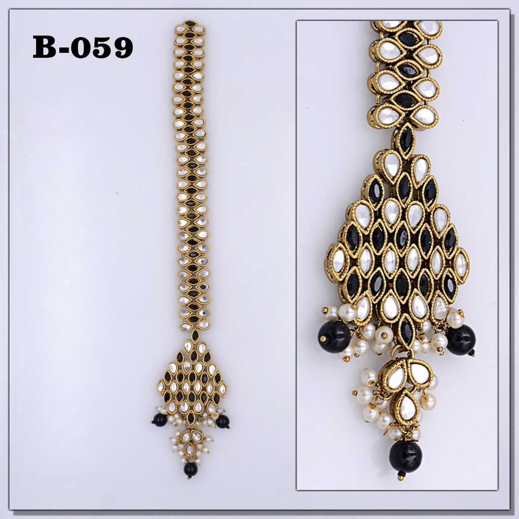 Fancy Kundan Button Patti