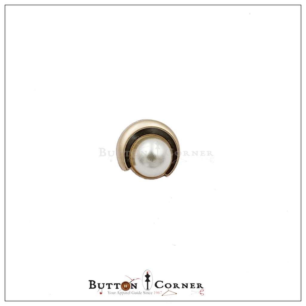 Centre Pearl Metal Base Button
