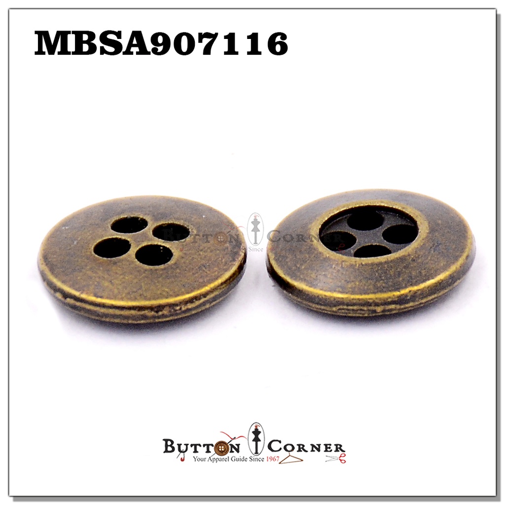 Boundary 4 Hole Metal Shirt Button