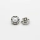 Double Border Pearl Metal Button