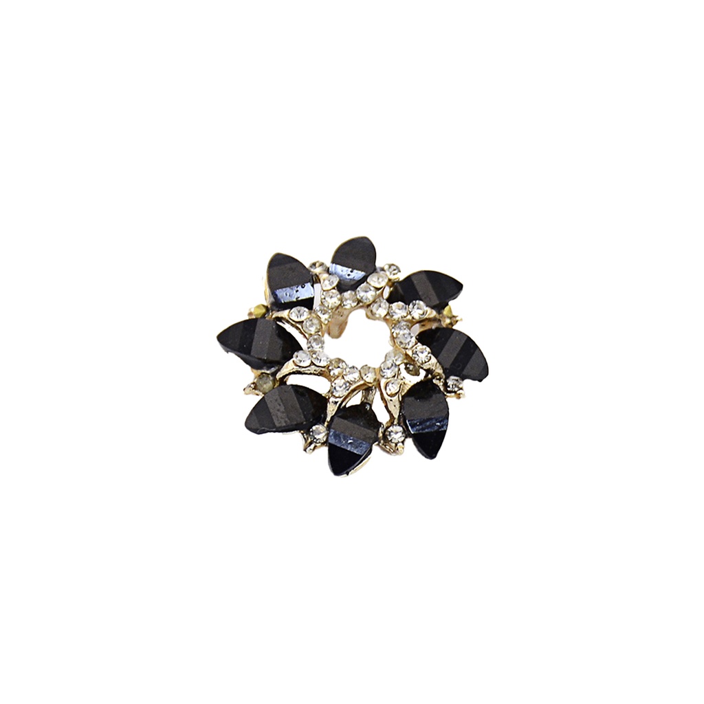Fancy Crystal Flower Button
