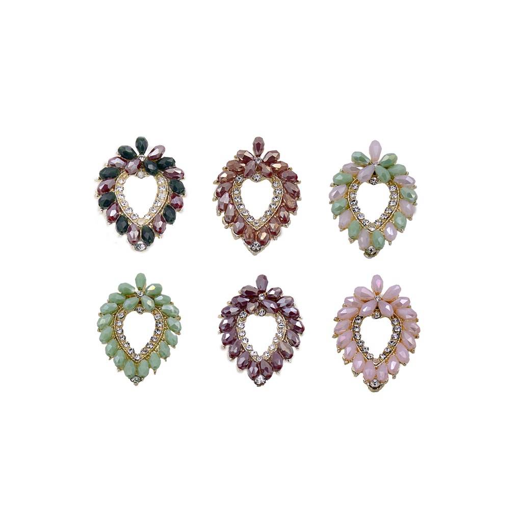 Egg Shape Crystal Fancy Button