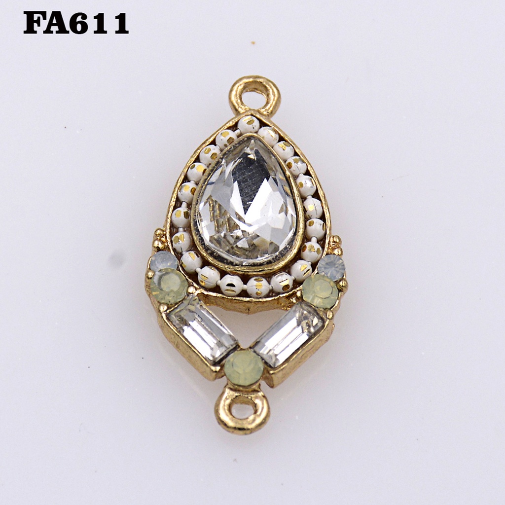 Fancy Double Hook Crystal Pendant
