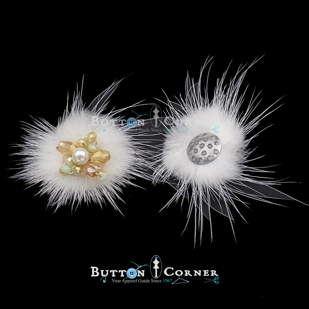 Fancy Feather Button