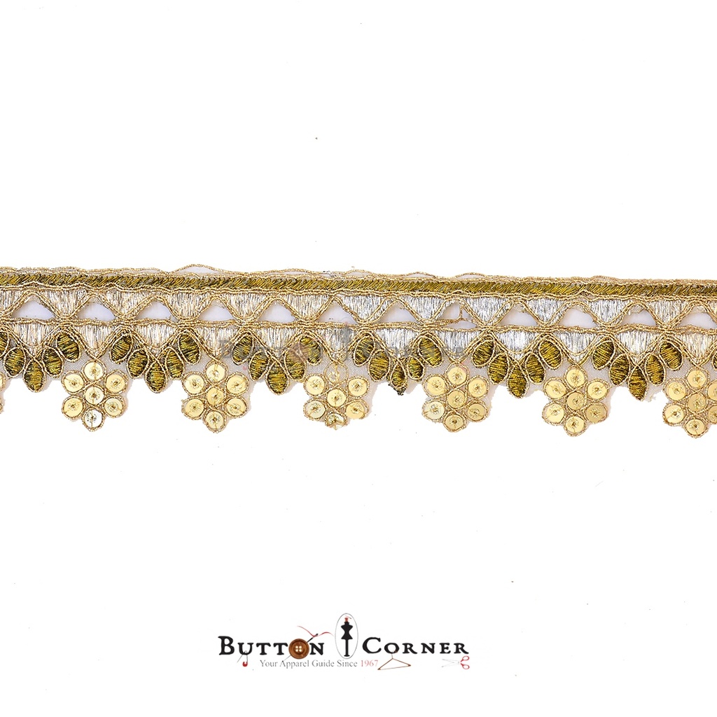 Fancy Metallic Yarn Gota Lace