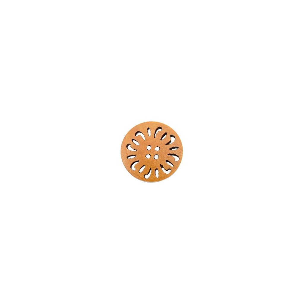 Cutwork Design 4 Hole Wooden Button