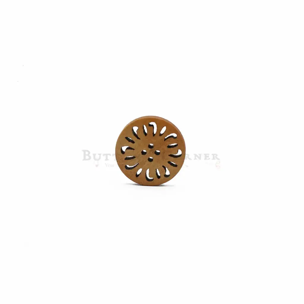 Cutwork Design 4 Hole Wooden Button