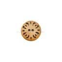 Flower Filigree Cutwork Design 4-Hole Wooden Button