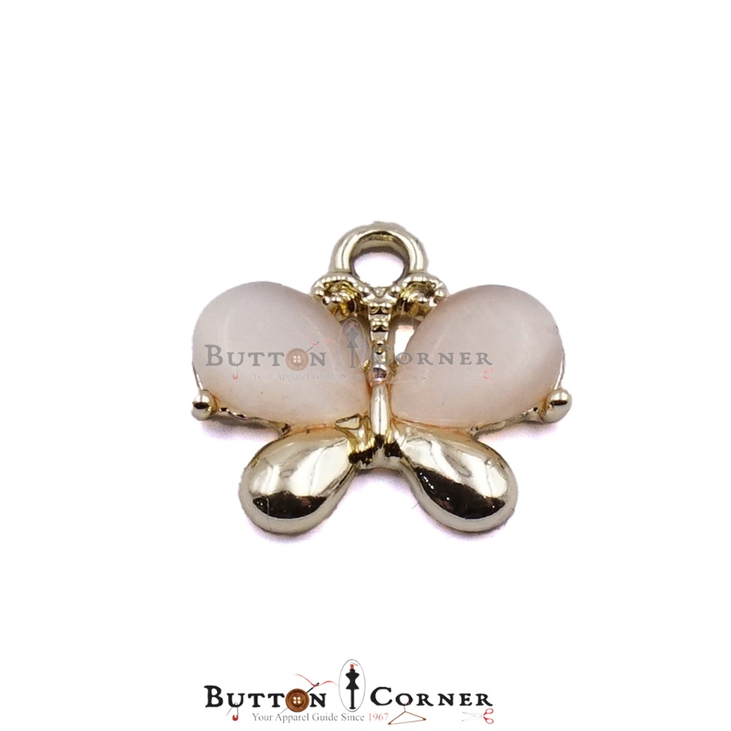 Fancy Metal Baby Butterfly Button