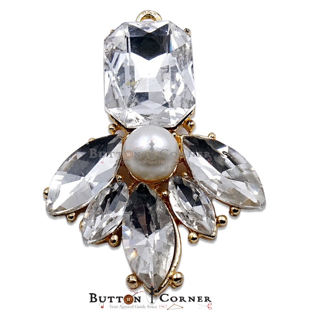 Fancy Crystal Hanging Button