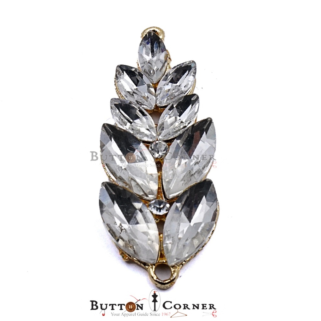 Fancy Pinnate Shape Hanging Button