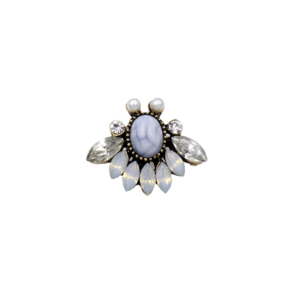 Fancy Half Sun Flower Button