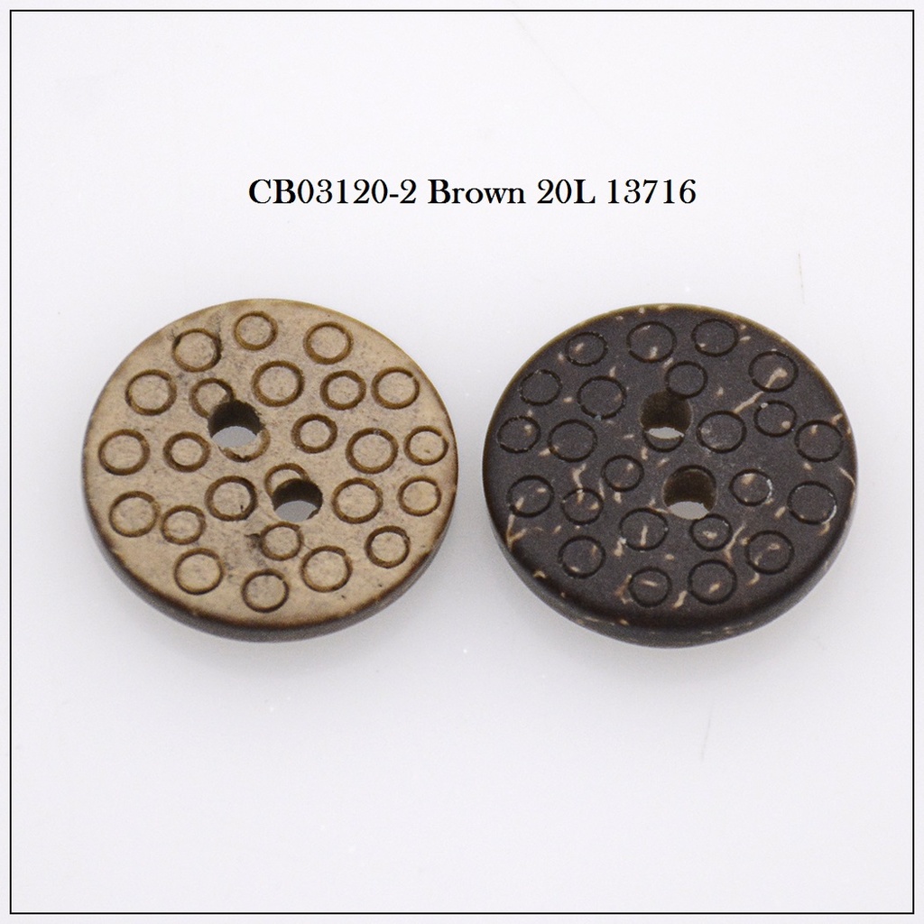 Bubble Design 2 Hole Coconut Button