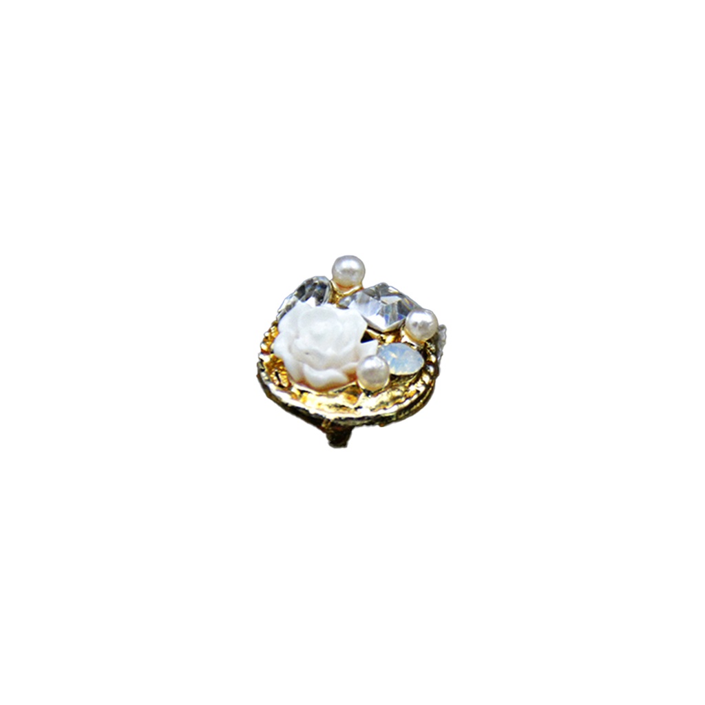 Fancy Metal Oval Button