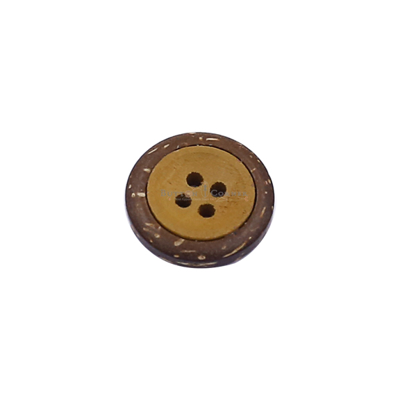 Rustic Speckled Rim 4 Hole Wooden Button